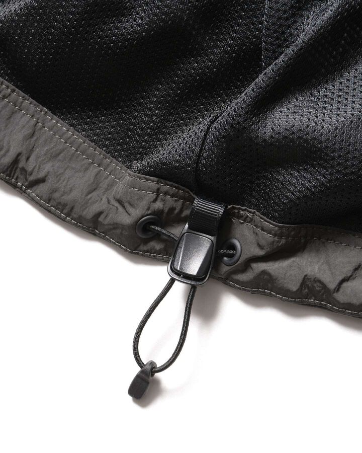 NYLON CHAMBRAY PRACTICE HOODED JACKET,CHARCOAL GRAY, medium image number 5