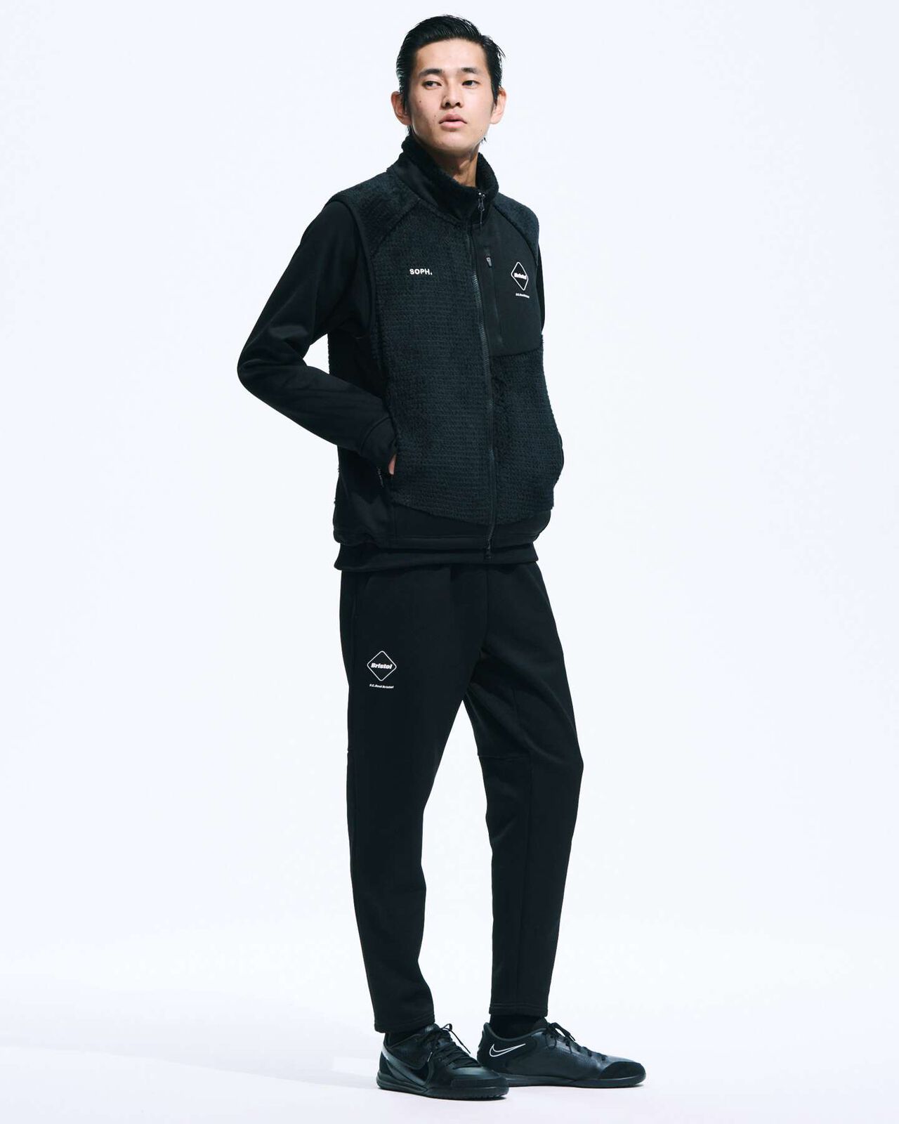 HYBRID FLEECE VEST,BLACK, large image number 6