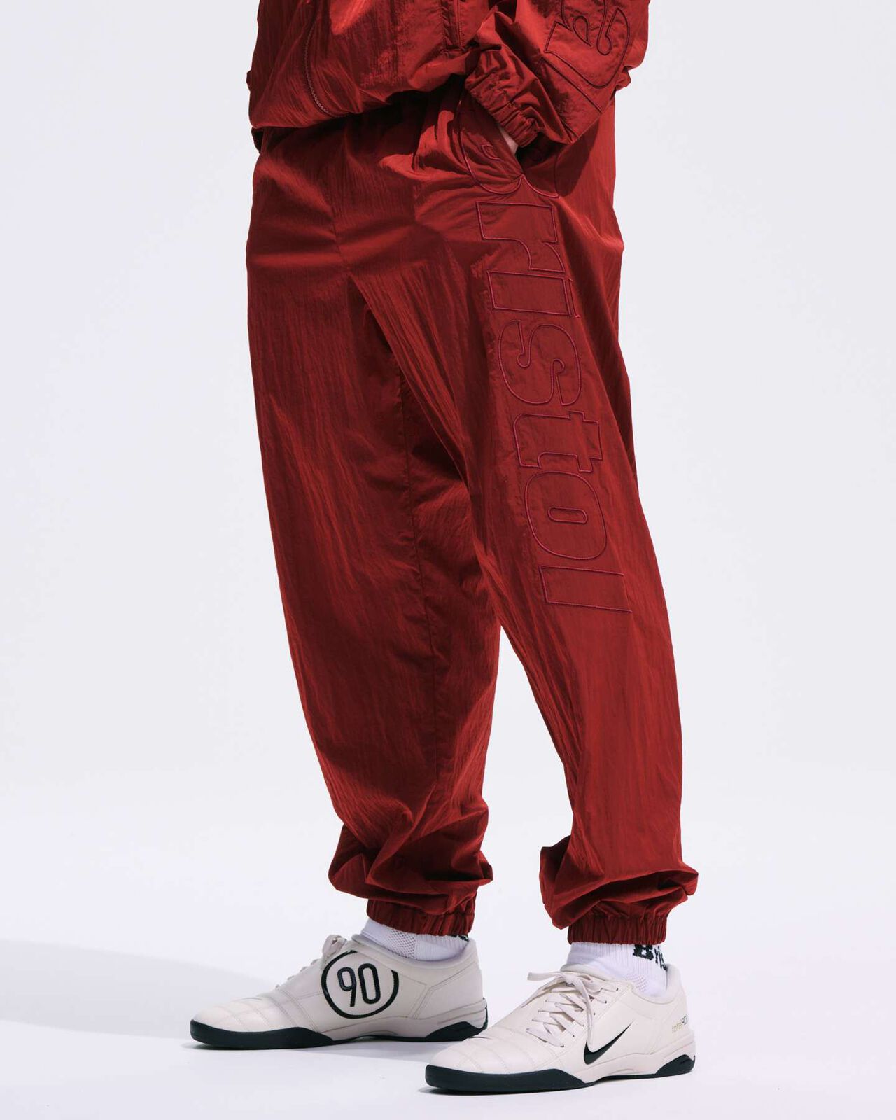 BIG LOGO NYLON EASY PANTS,BLUE, large image number 6