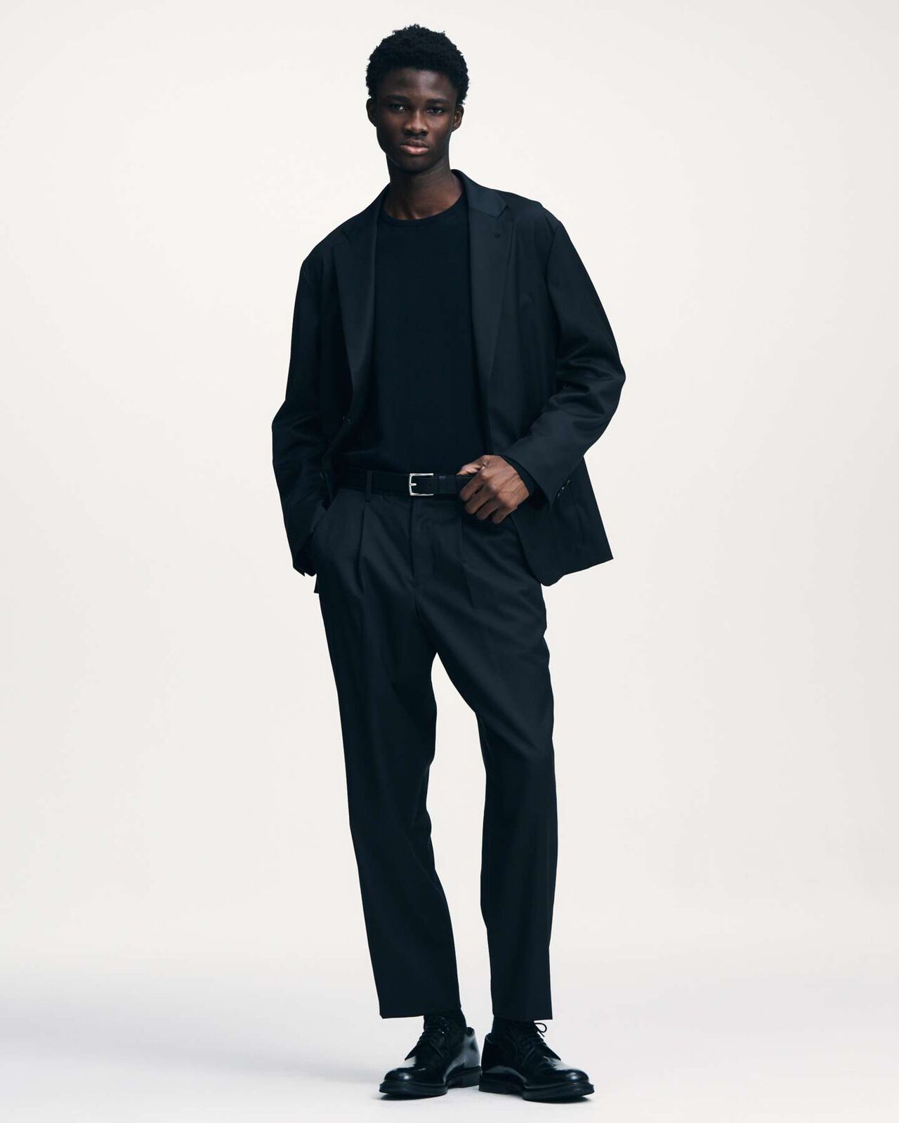 LORO PIANA EASY SLACKS,BLACK, large image number 7