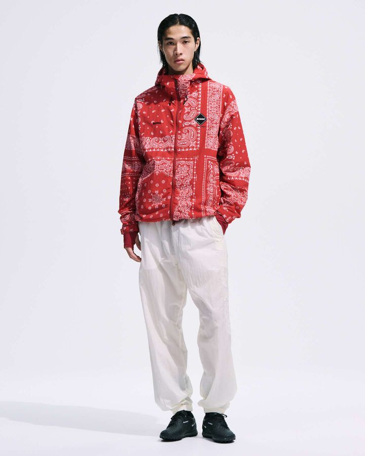 BANDANA NYLON HOODED BLOUSON,RED, medium image number 9