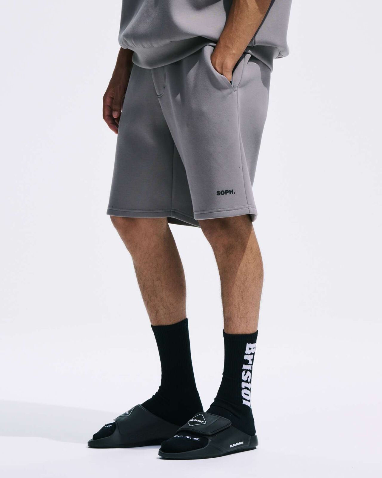 TECH SWEAT SHORTS,GRAY, large image number 5