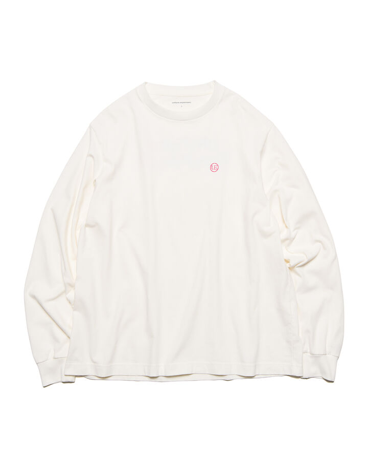 GRADATION LOGO L/S TEE,WHITE, medium