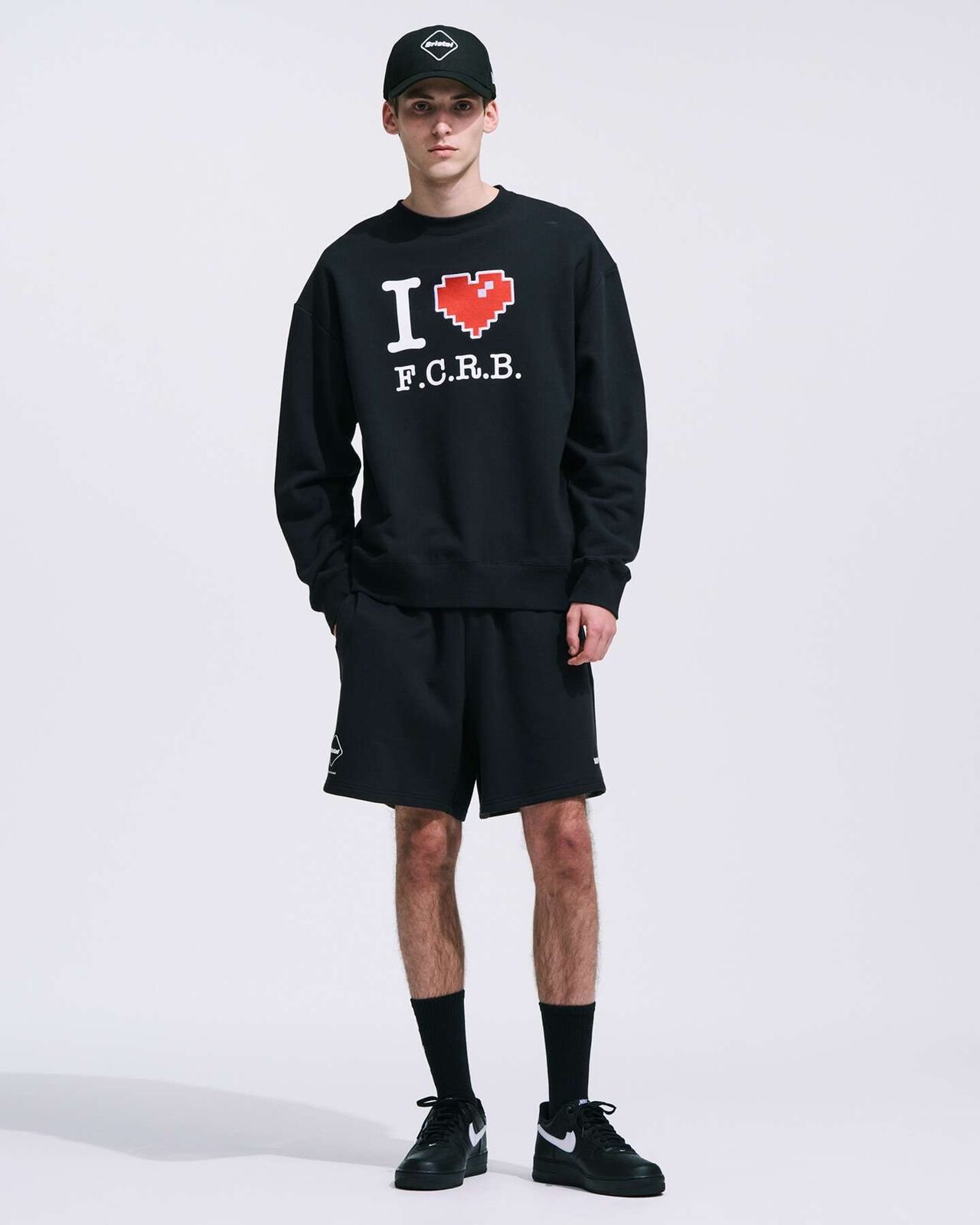 I LOVE F.C.R.B. CREWNECK SWEAT,WHITE, large image number 3