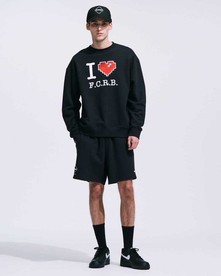 I LOVE F.C.R.B. CREWNECK SWEAT,WHITE, medium image number 3