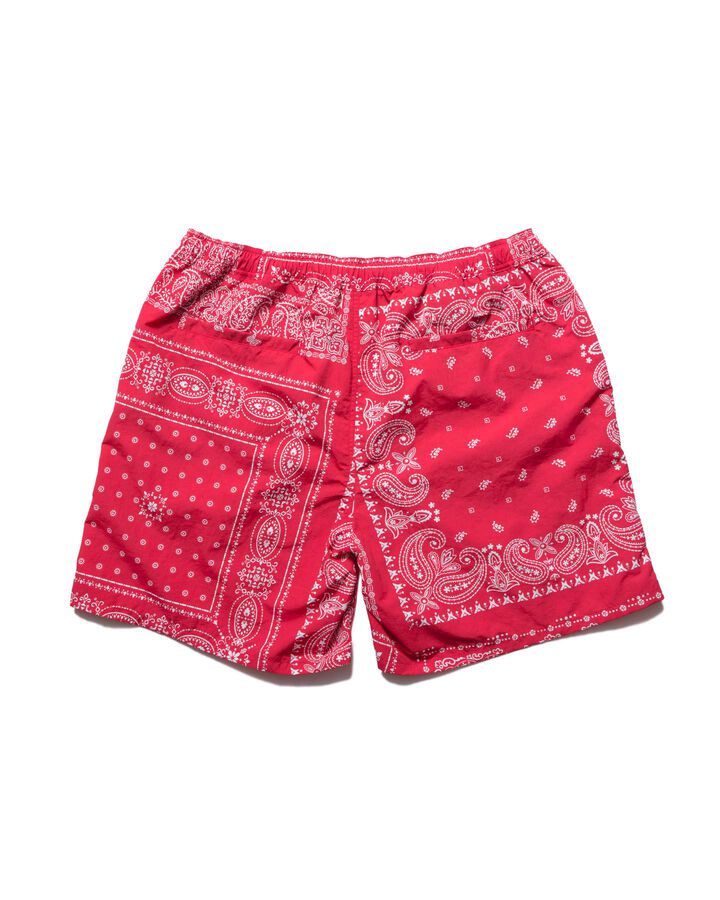 BANDANA NYLON EASY SHORTS,RED, medium image number 1