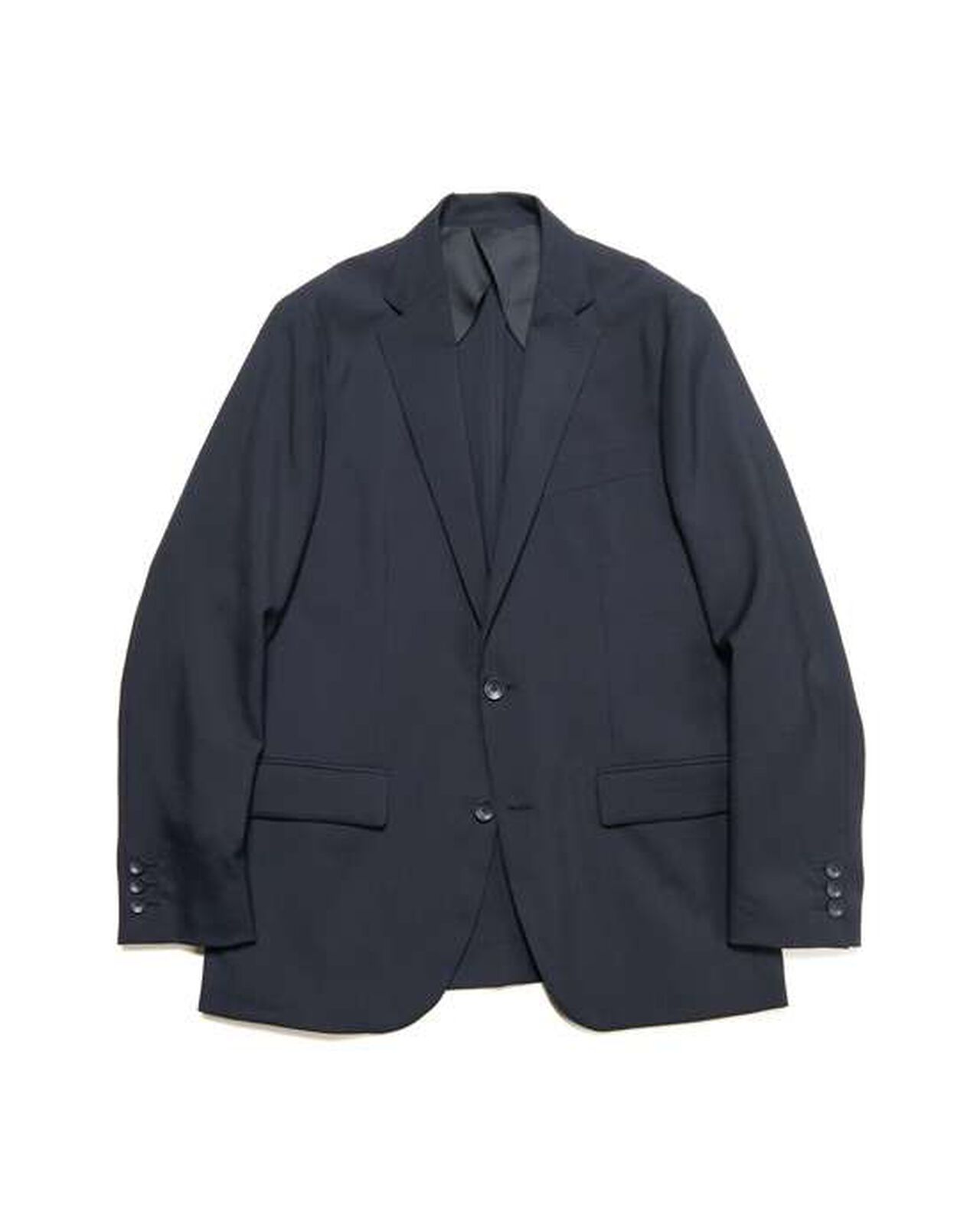 SUMMER MERINO WOOL STANDARD 2BUTTON JACKET,NAVY, large image number 0