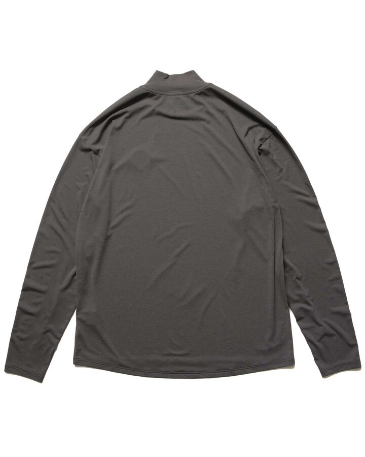 L/S MOCKNECK TOP,CHARCOAL GRAY, medium image number 1