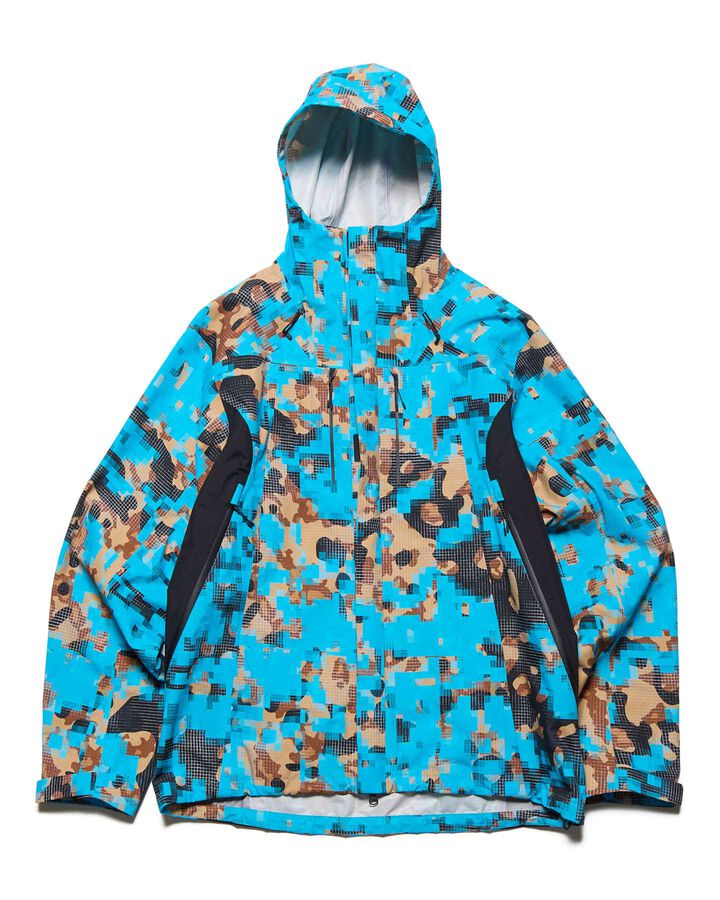 CAMOUFLAGE 3LAYER MOUNTAIN JACKET,BLUE, medium