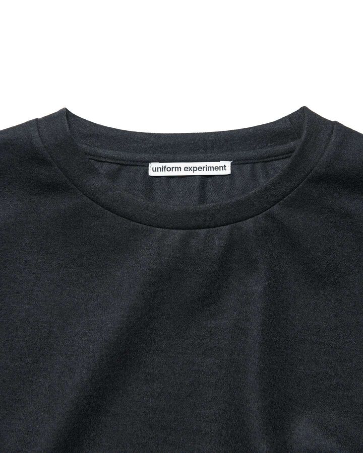 SILKY MILLED WOOL LOOSE L/S TEE,BLACK, medium image number 2