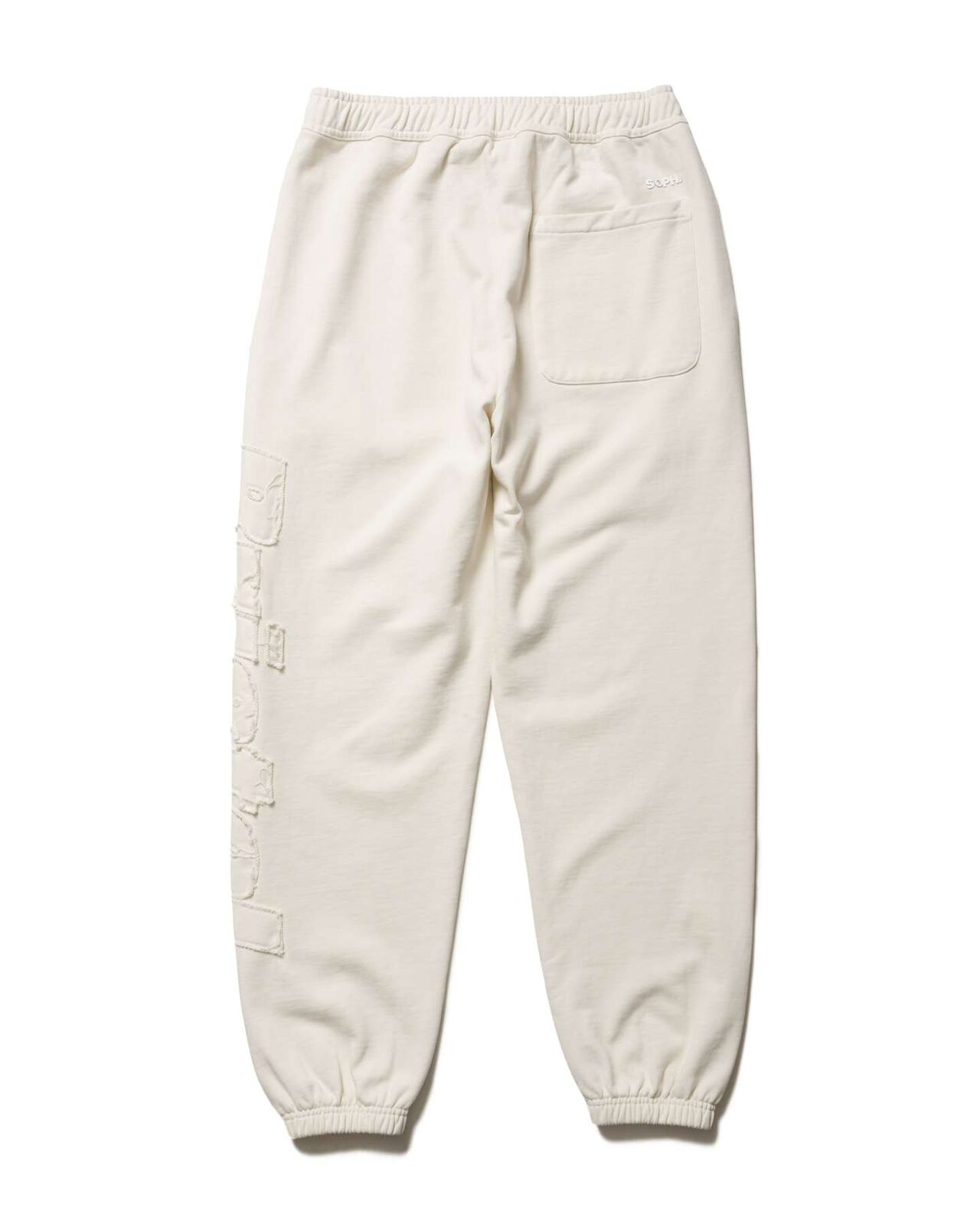 CUT-OFF LOGO SWEAT PANTS,OFF WHITE, large image number 2