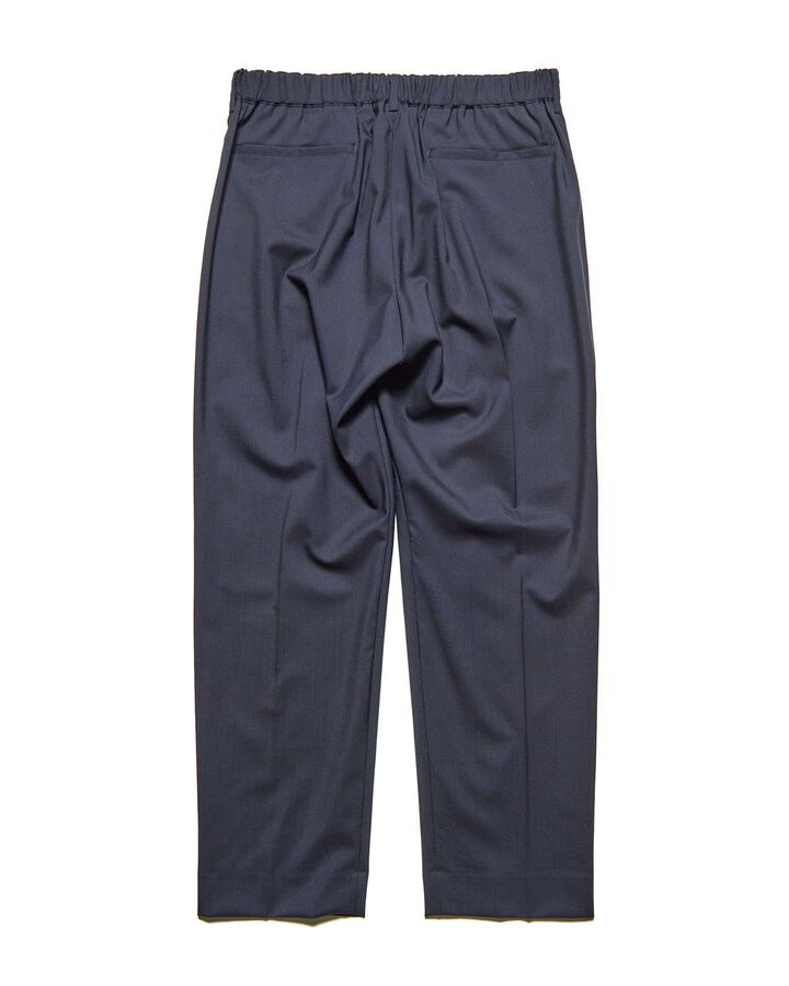 WOOL TROPICAL SHIRRING SLIM-FIT SLACKS,NAVY, medium image number 1