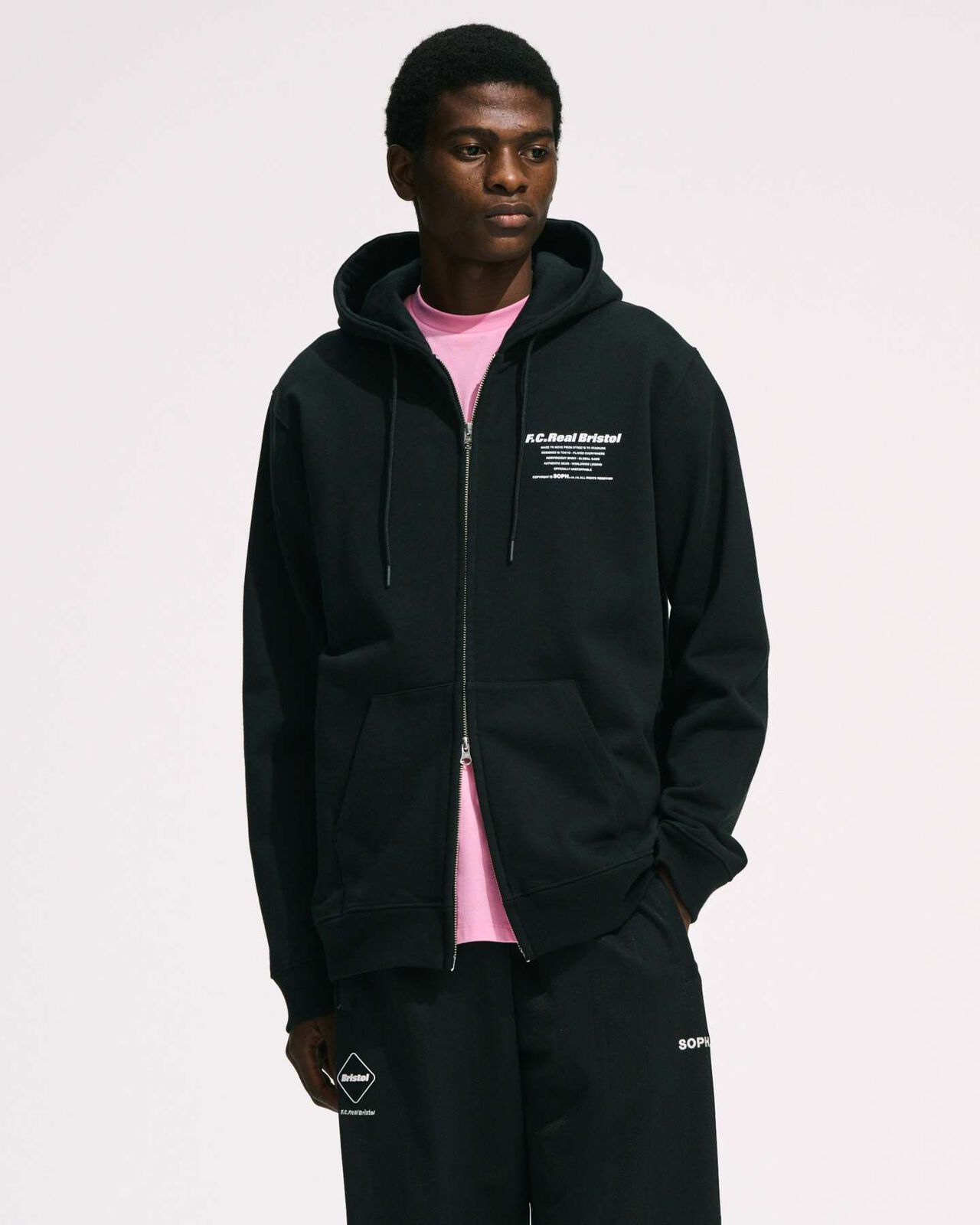 SPIRIT ZIP-UP SWEAT HOODIE,BLACK, large image number 4
