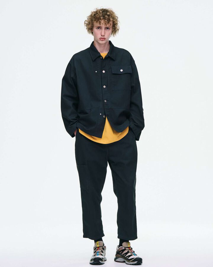 DAMAGED WIDE CROPPED PANTS,BLACK, medium image number 7