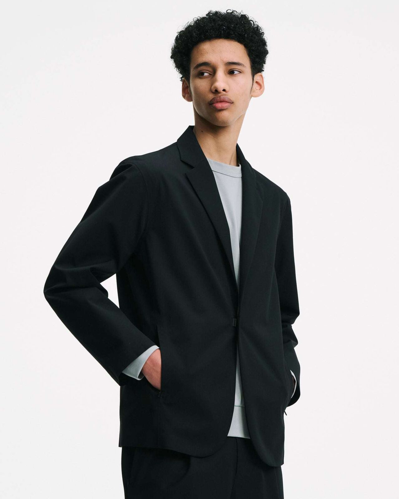 3LAYER WOOL TECH JACKET,BLACK, large image number 7