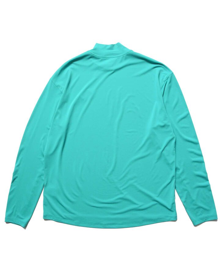 L/S MOCKNECK TOP,TURQUOISE, medium image number 1