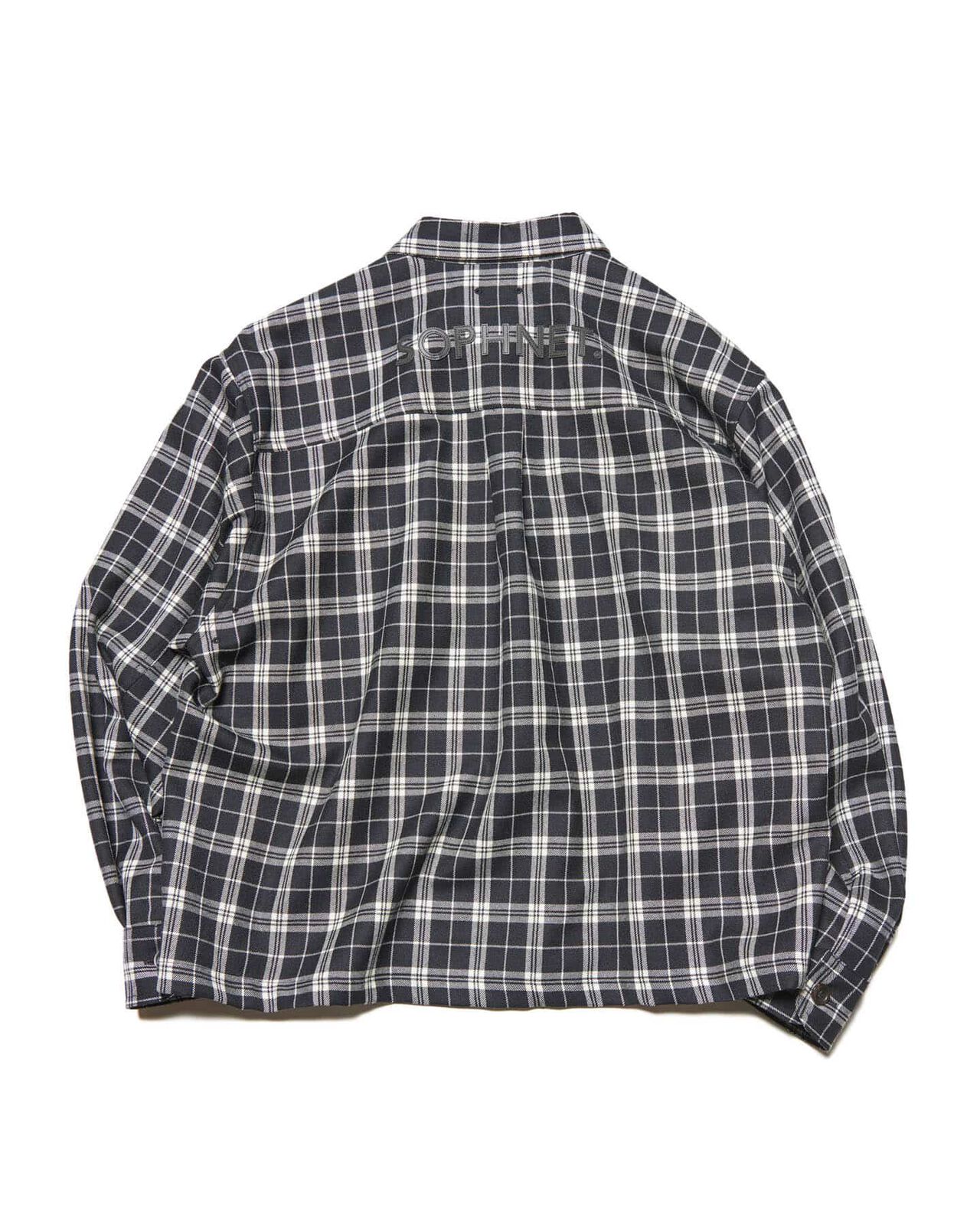 SAXONY WOOL CHECK LOGO PATCH SHIRT,A, large image number 1
