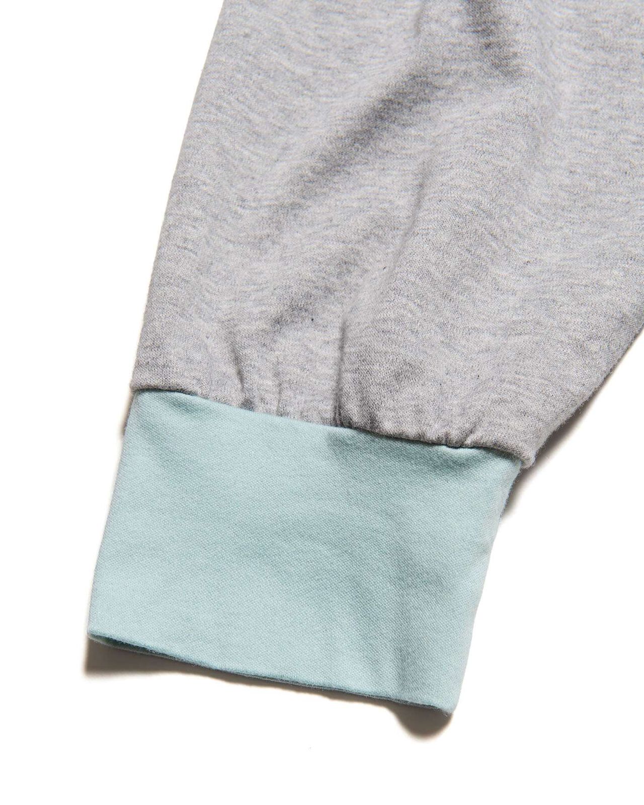 COLLEGE LOGO COLOR RIBBED L/S WIDE TEE,GRAY, large image number 3
