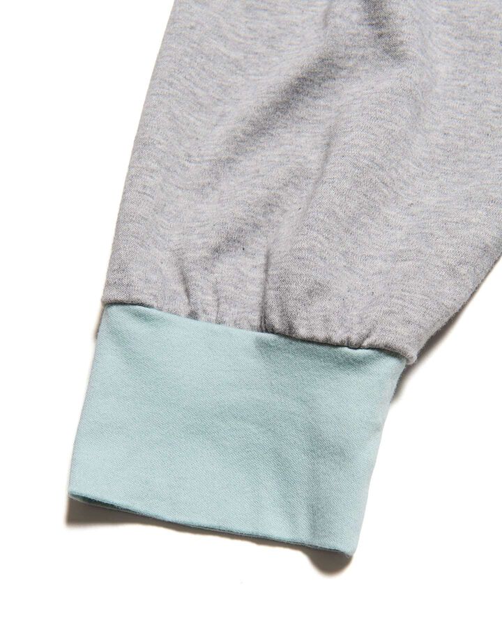 COLLEGE LOGO COLOR RIBBED L/S WIDE TEE,GRAY, medium image number 3