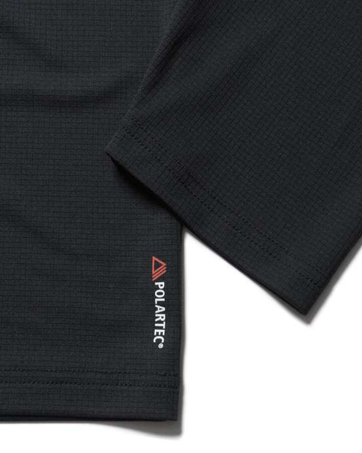 POLARTEC POWER DRY L/S TRAINING TOP,BLACK, medium image number 4