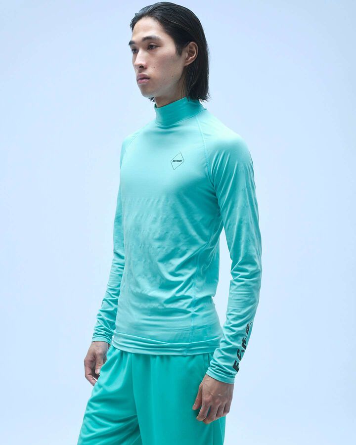 FREEZE TECH MOCKNECK L/S TOP,TURQUOISE, medium image number 6