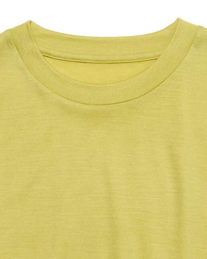 WASHABLE WOOL S/S TOP,YELLOW, medium image number 2