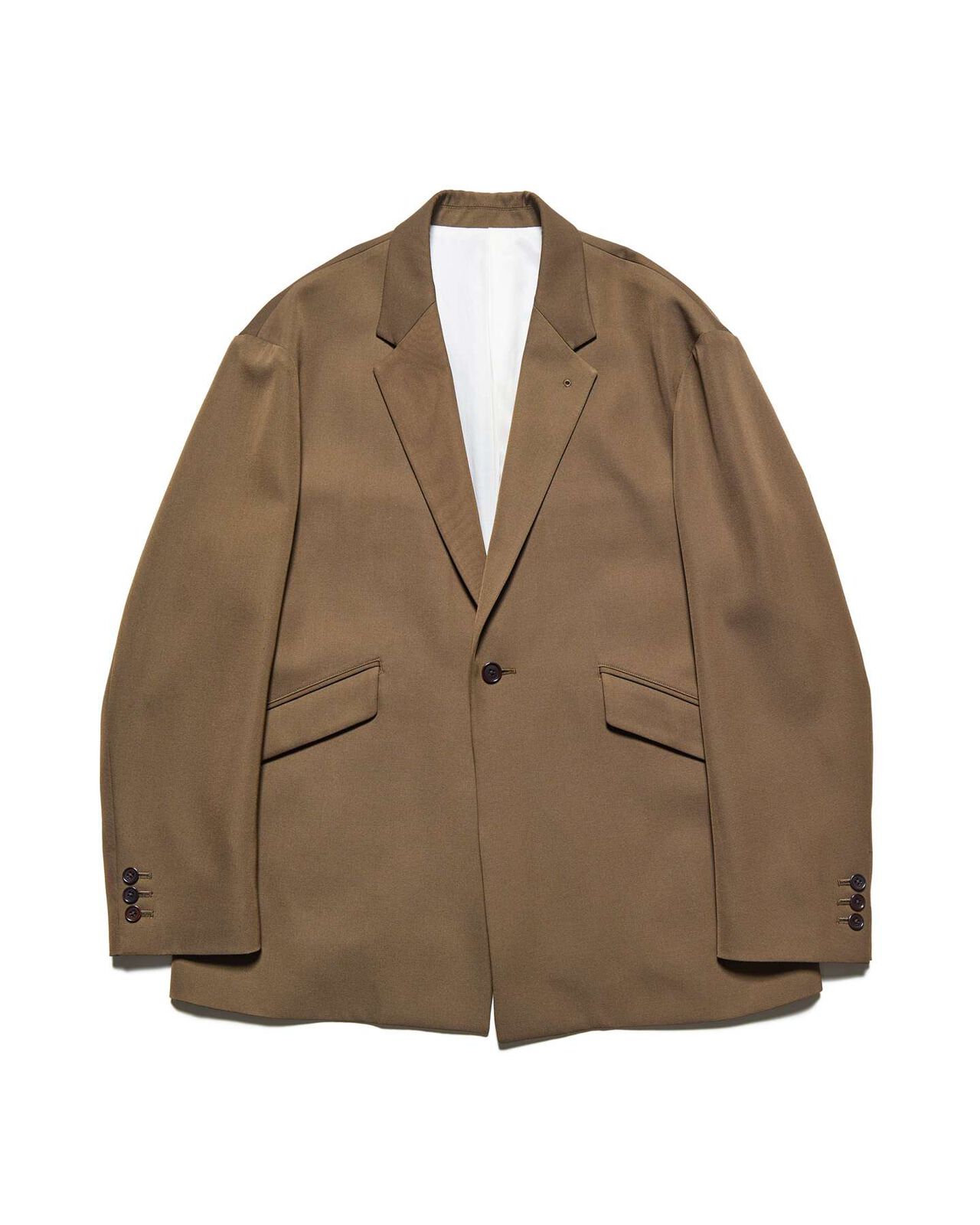 DOESKIN WOOL OVERSIZED JACKET,BROWN, large image number 0