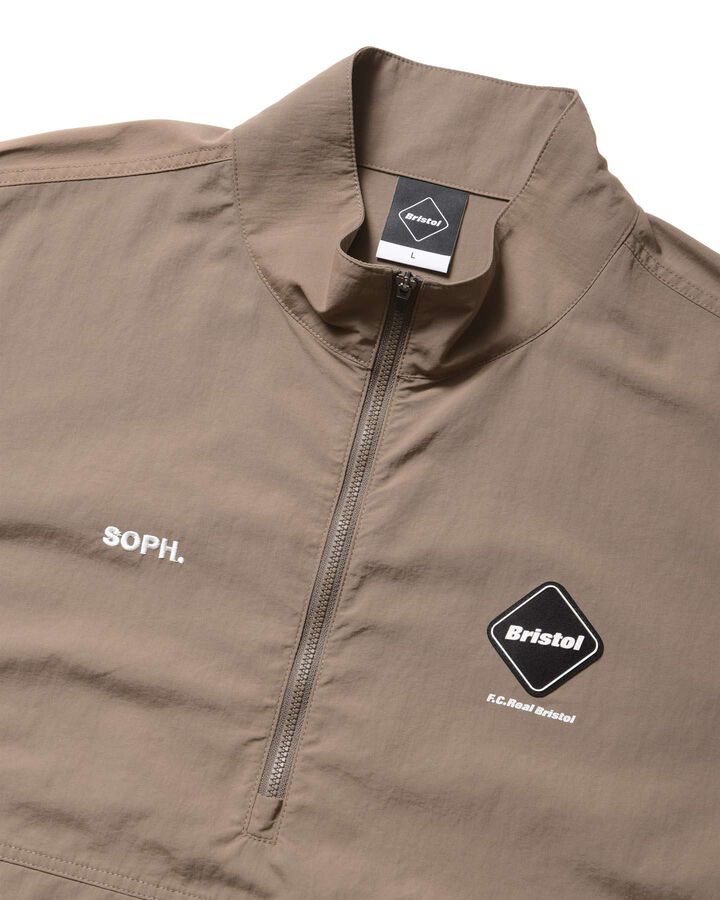 NYLON QUARTER-ZIP BLOUSON,MOCHA, medium image number 2