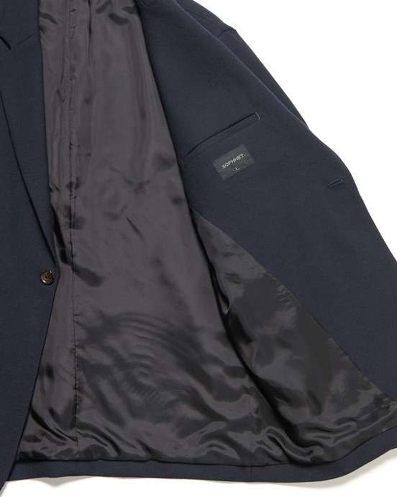 ZIP POCKET 1BUTTON JACKET,NAVY, large image number 3