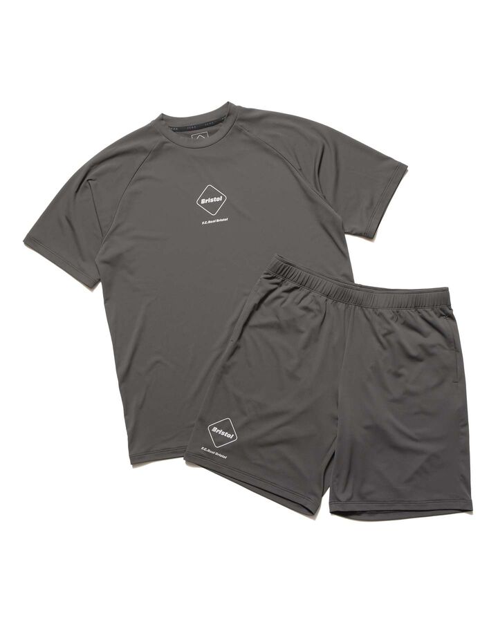 S/S TRAINING TOP&SHORTS,CHARCOAL GRAY, medium