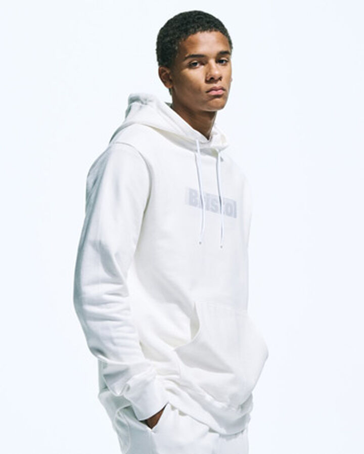 EFFECT LINE LOGO TEAM SWEAT HOODIE,OFF WHITE, medium image number 4