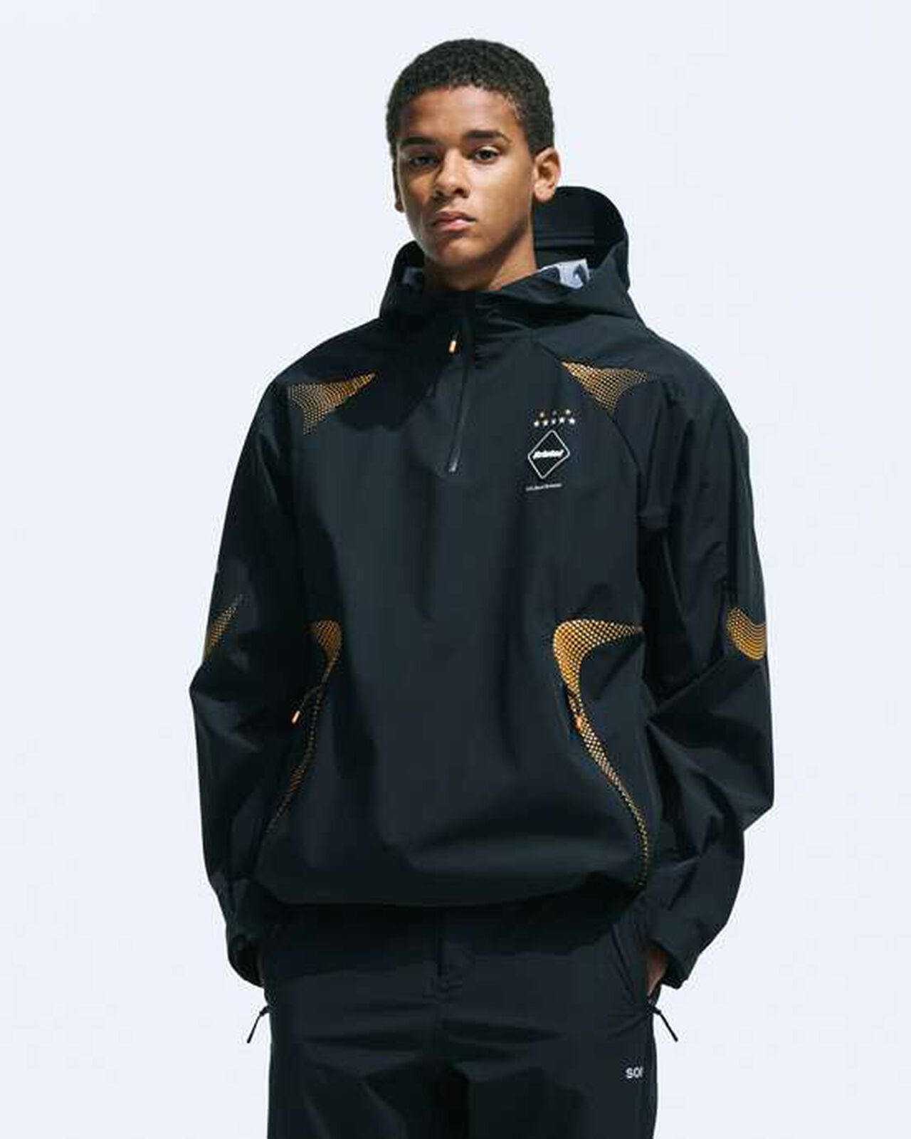 AUTHENTIC UTILITY TEAM HALF ZIP JACKET,BLACK, large image number 6