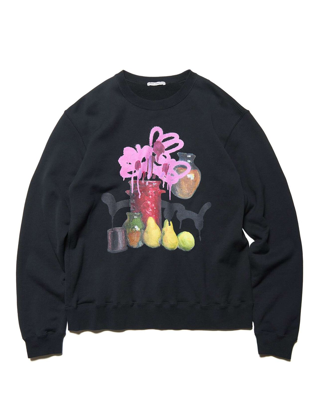 MICHAEL CHERNO: RED VASE CREWNECK TOP,BLACK, large image number 0