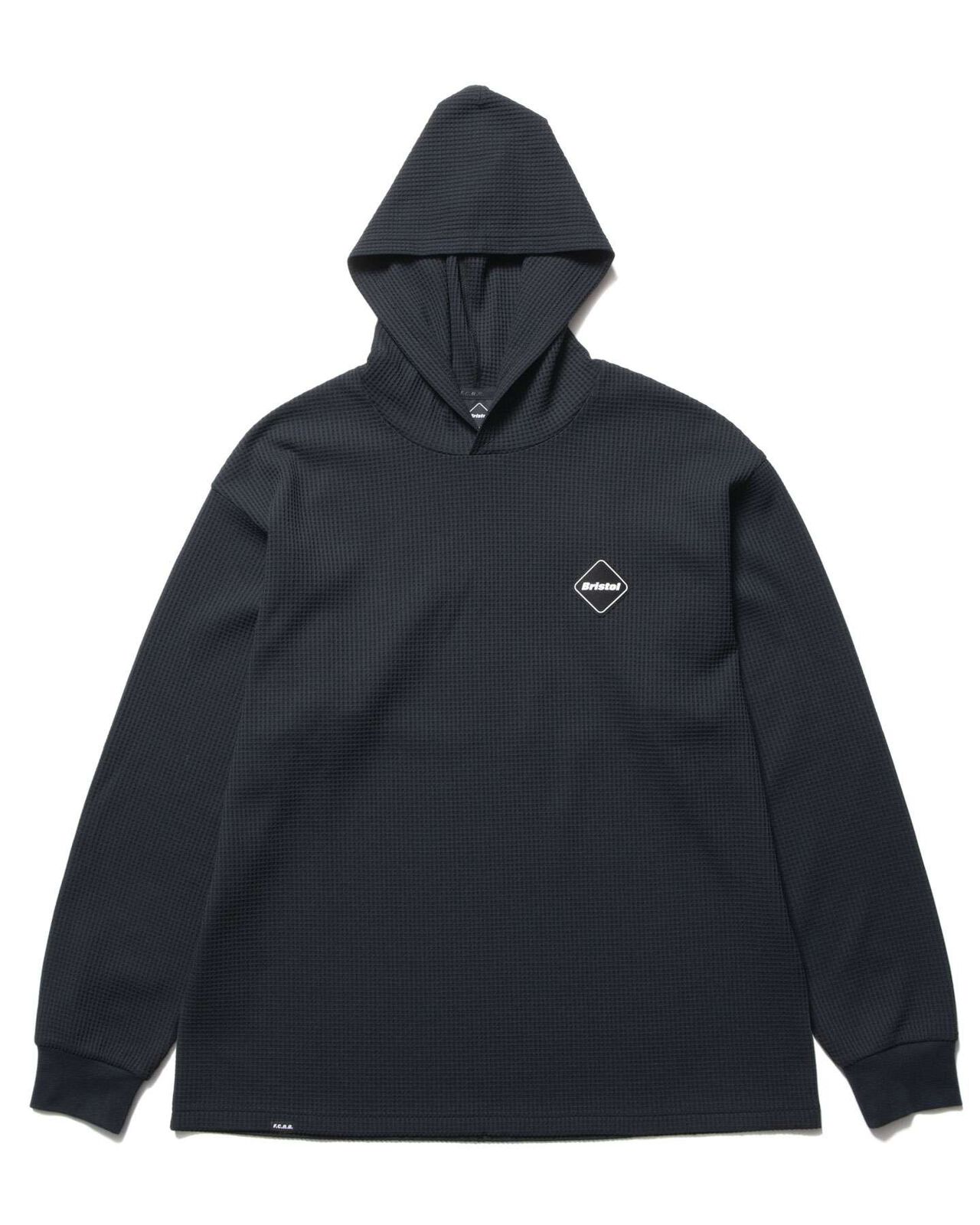 TECH WAFFLE LOUNGE HOODIE,BLACK, large image number 0