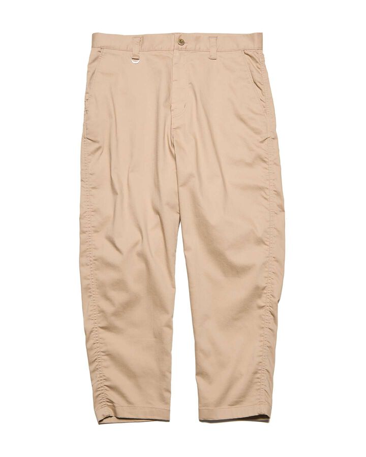 STRETCH TWILL SLIM CROPPED PANTS,BEIGE, medium