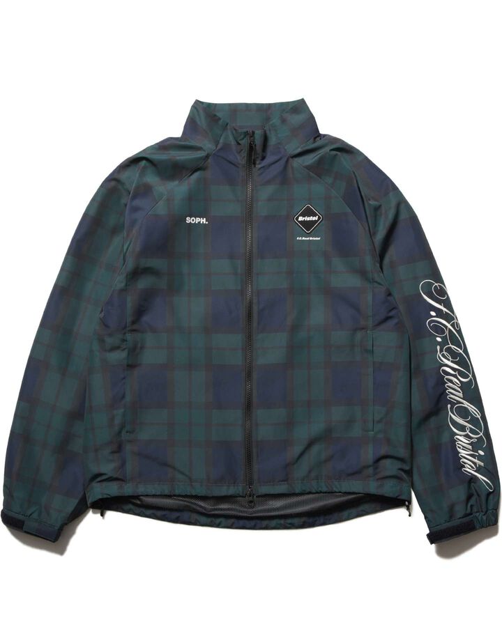 PLAID VENTILATION PRACTICE JACKET,NAVY, medium