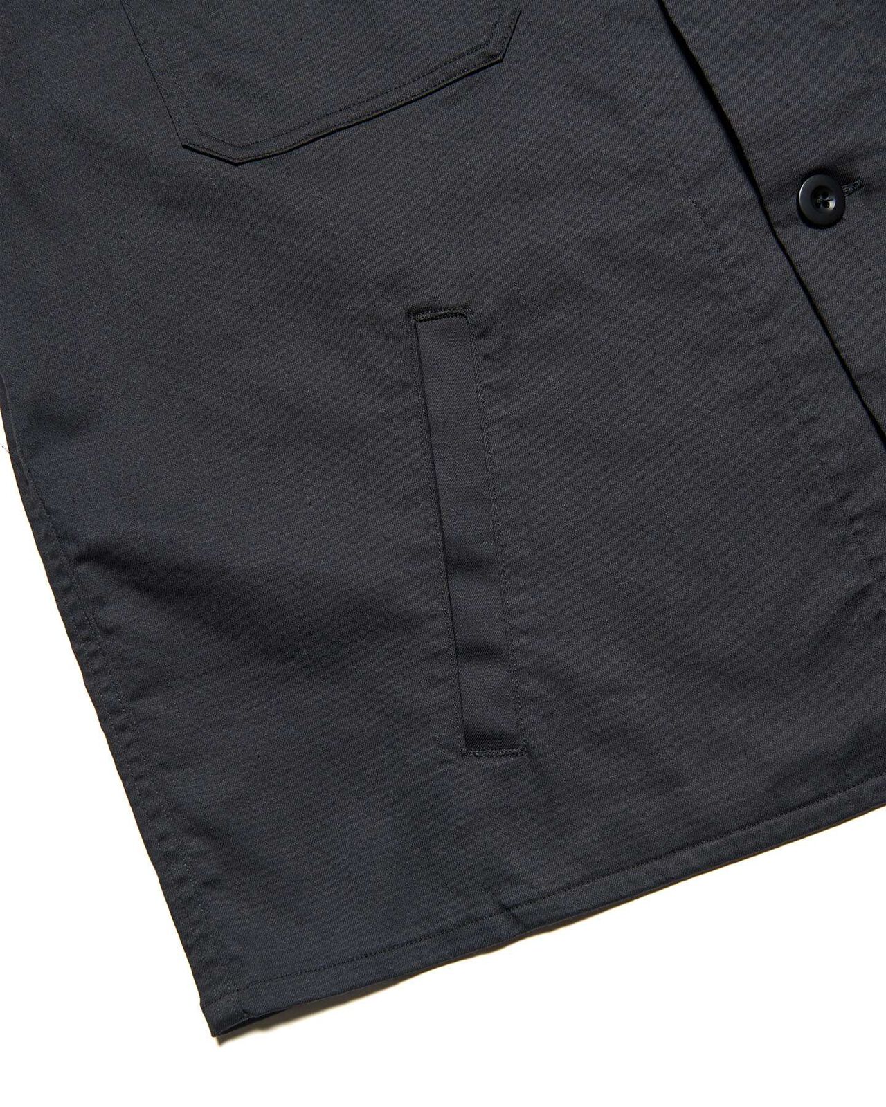 STRETCH TWILL FATIGUE SHIRT,BLACK, large image number 3