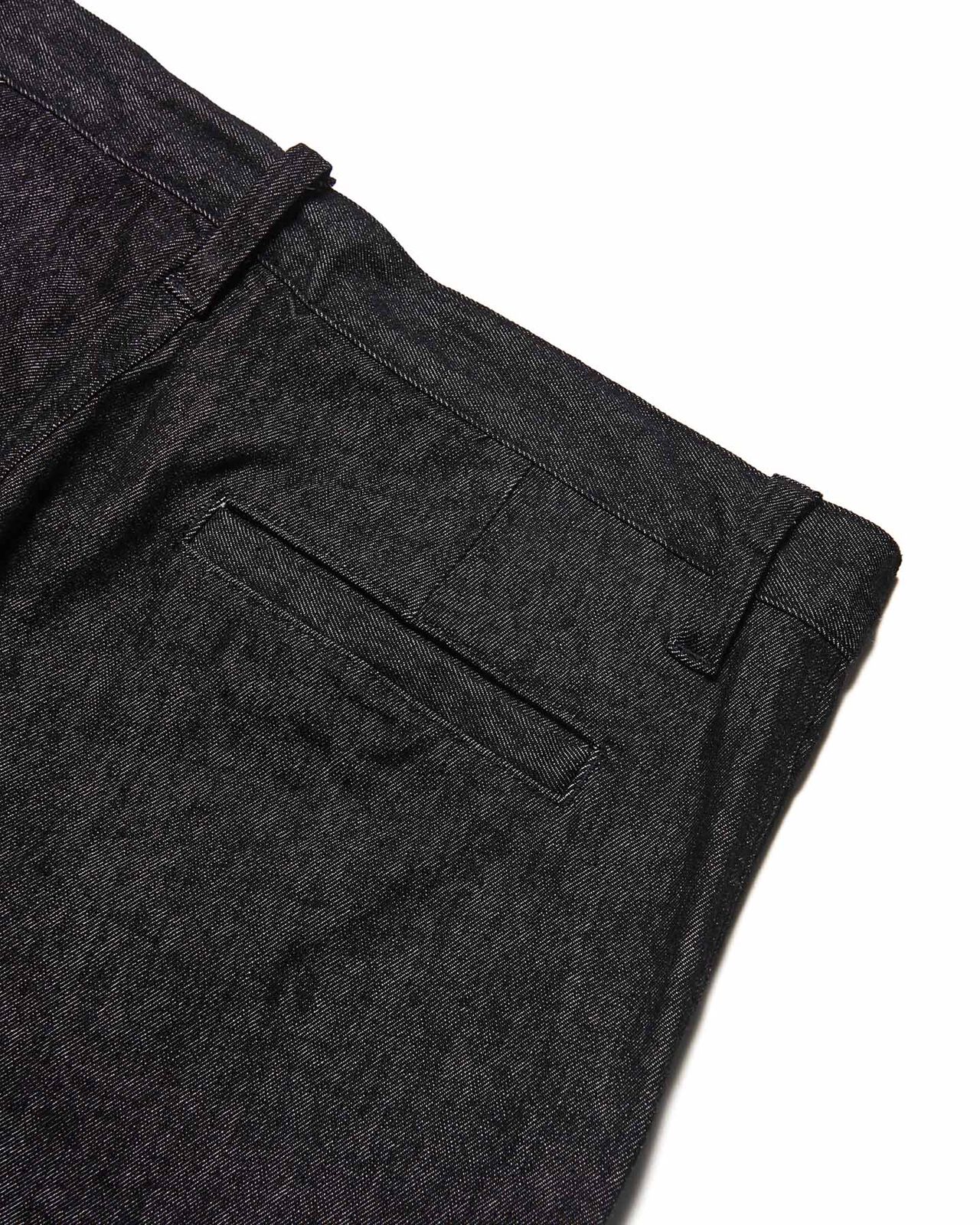 HIGH STRETCH DENIM TAPERED PANTS,BLACK, large image number 3