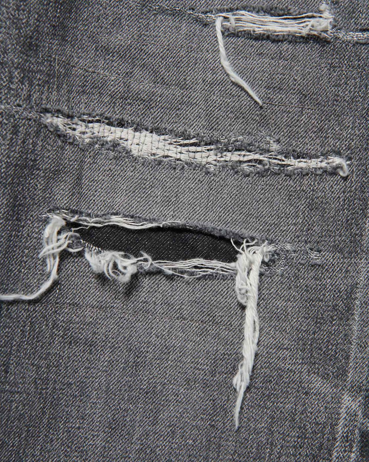 DAMAGED DENIM REGULAR-FIT JEANS,BLACK, large image number 2