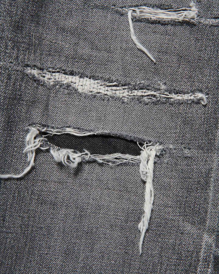 DAMAGED DENIM REGULAR-FIT JEANS,BLACK, medium image number 2