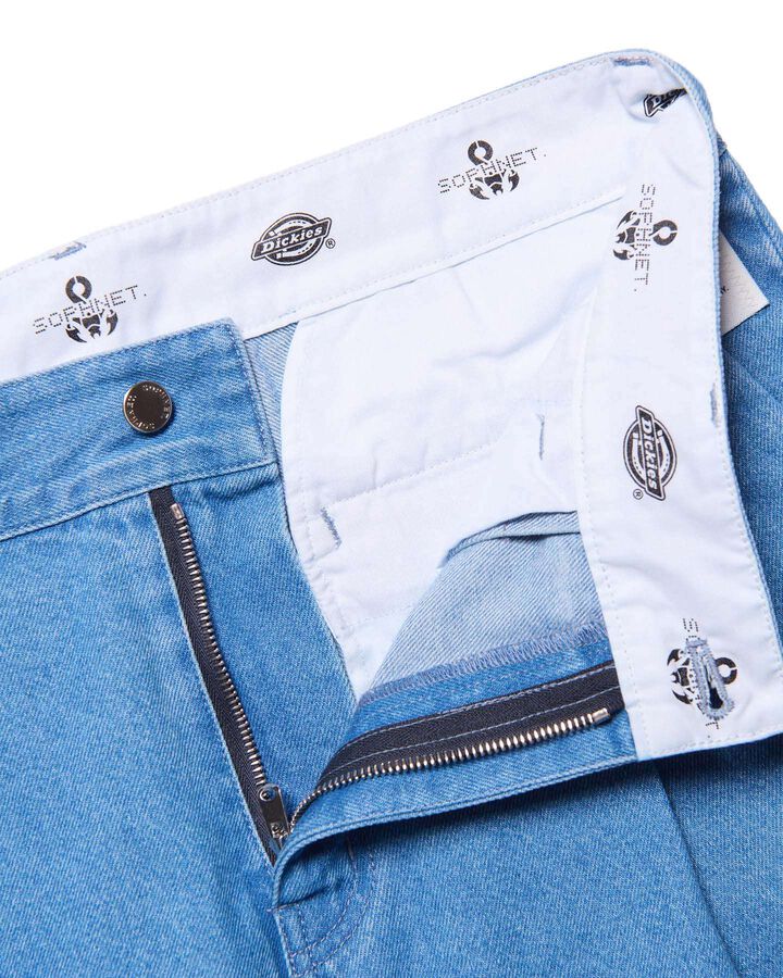 DICKIES BOLD-FIT TUCK JEANS,LIGHT INDIGO, medium image number 2