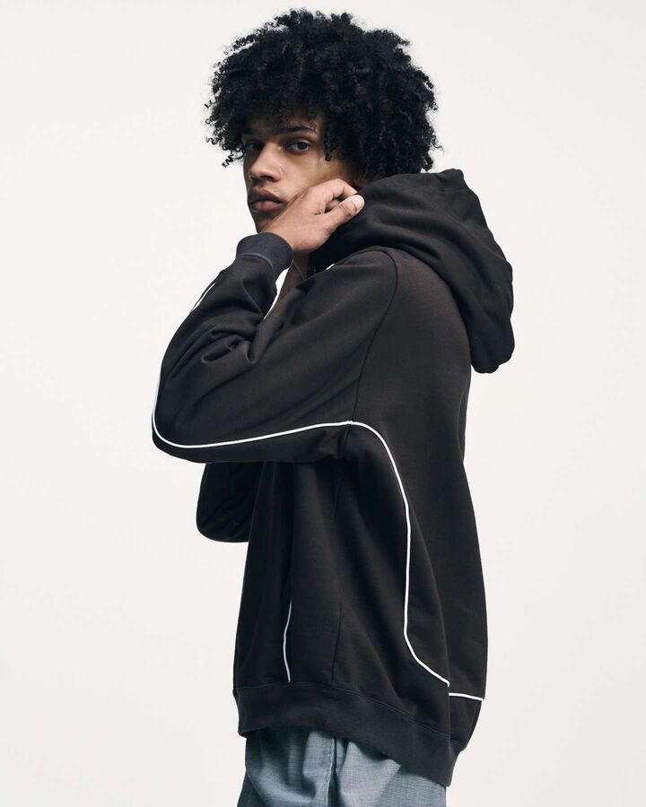FOOTBALL SWEAT HOODIE,BLACK, medium image number 4
