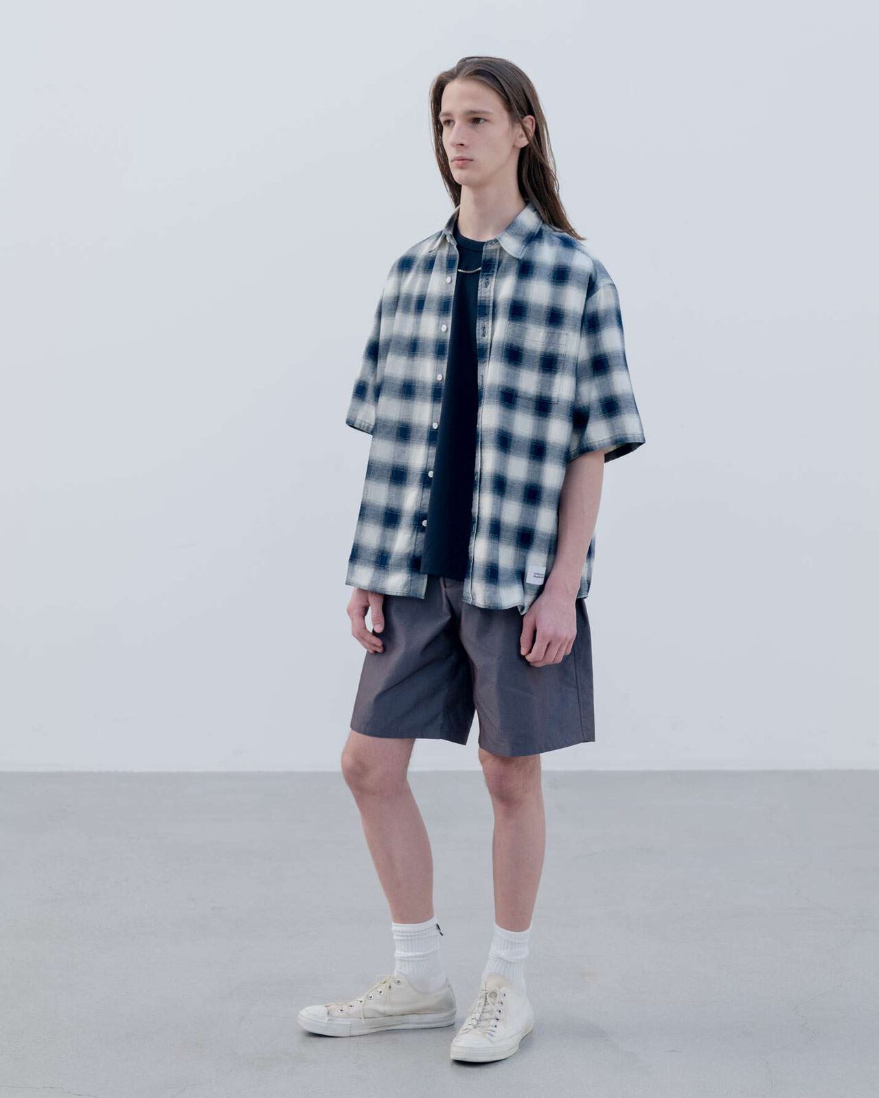 ROPE INDIGO RELAX-FIT S/S SHIRT,OFF WHITE, large image number 6