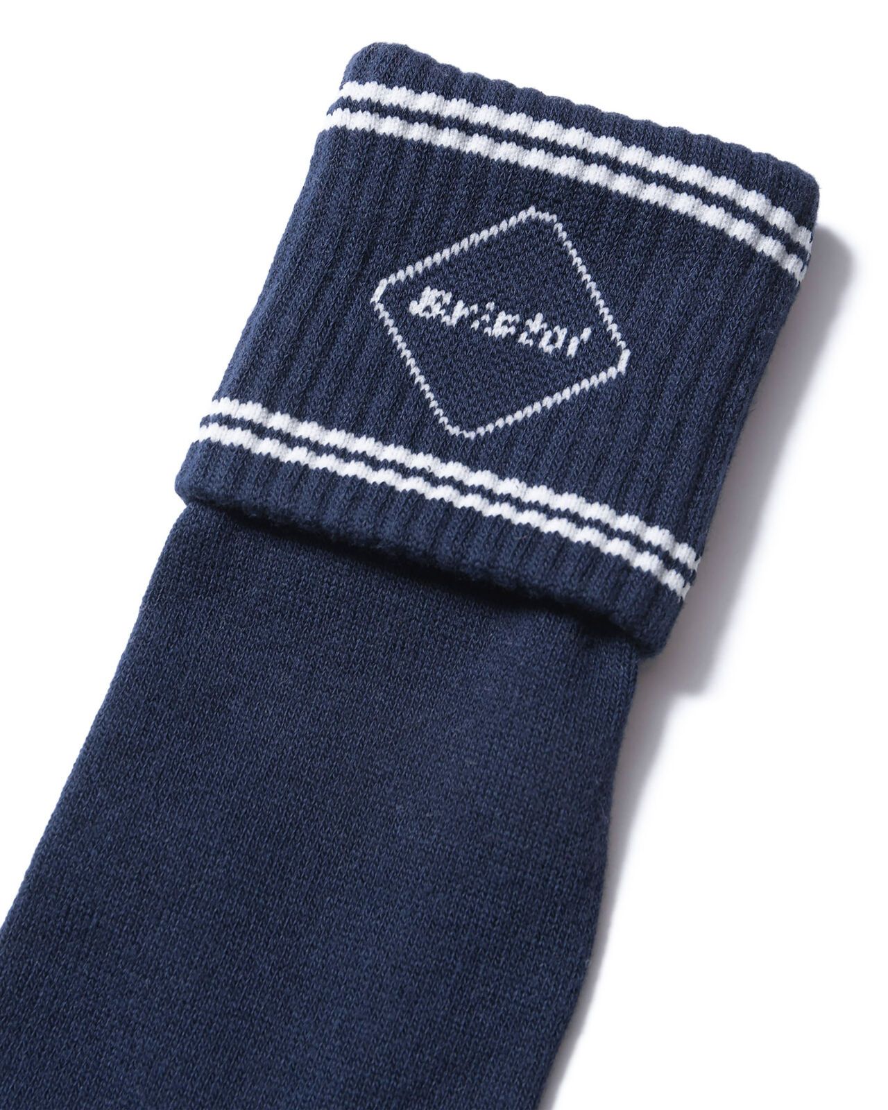 EMBLEM CUFF SOCKS,NAVY, large image number 1