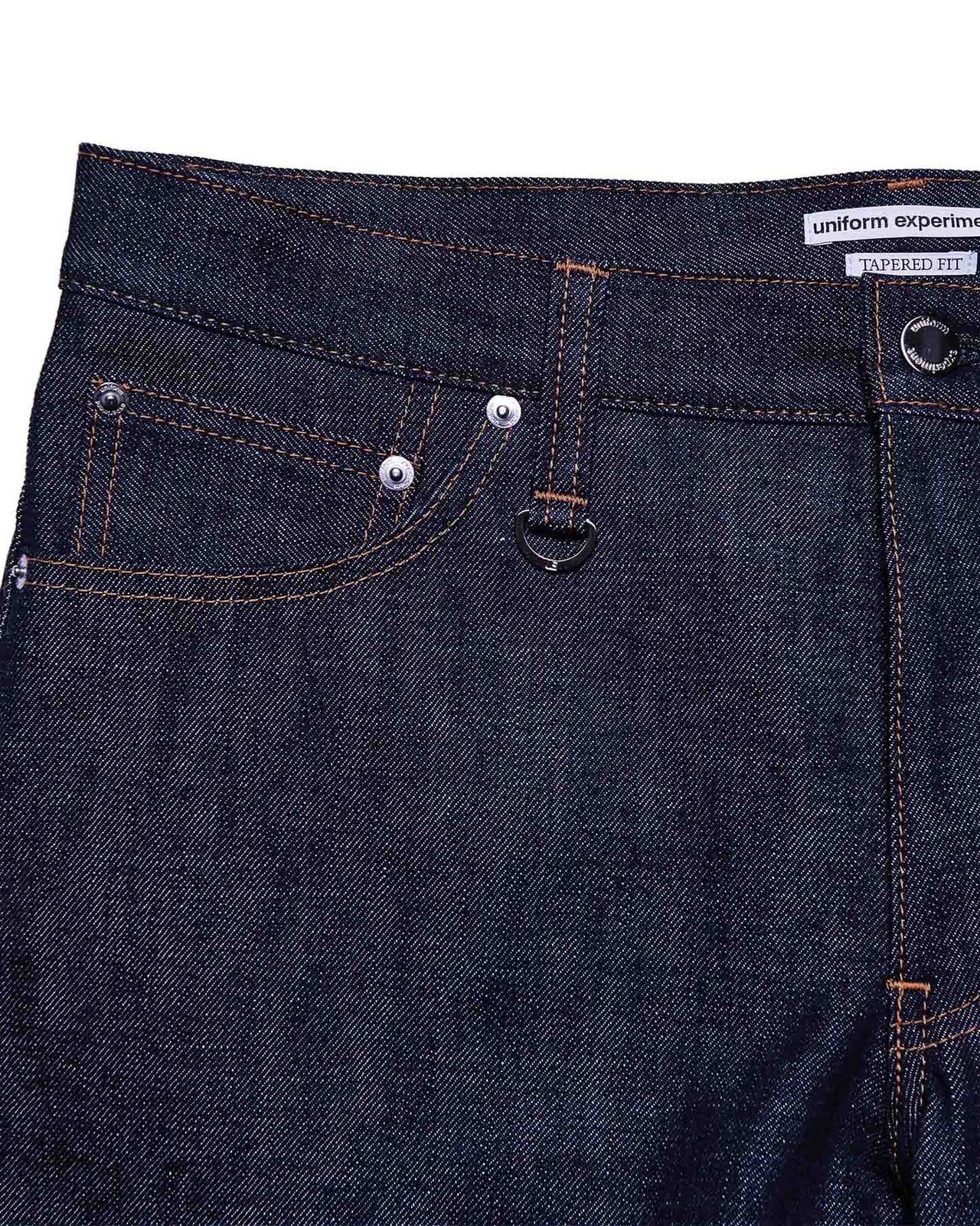 RIGID DENIM TAPERED-FIT JEANS,INDIGO, large image number 2