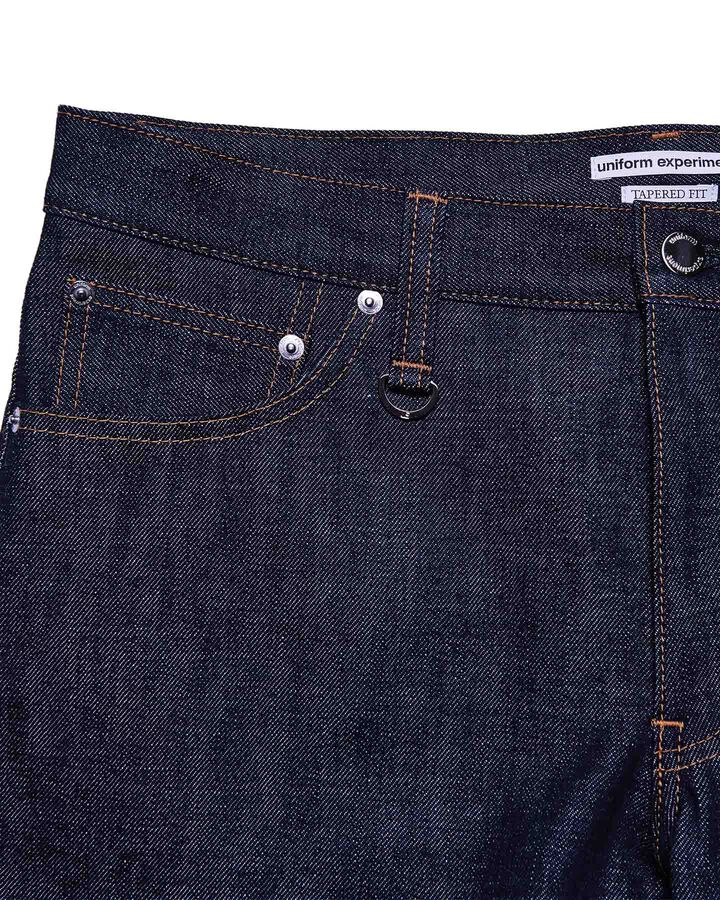 RIGID DENIM TAPERED-FIT JEANS,INDIGO, medium image number 2