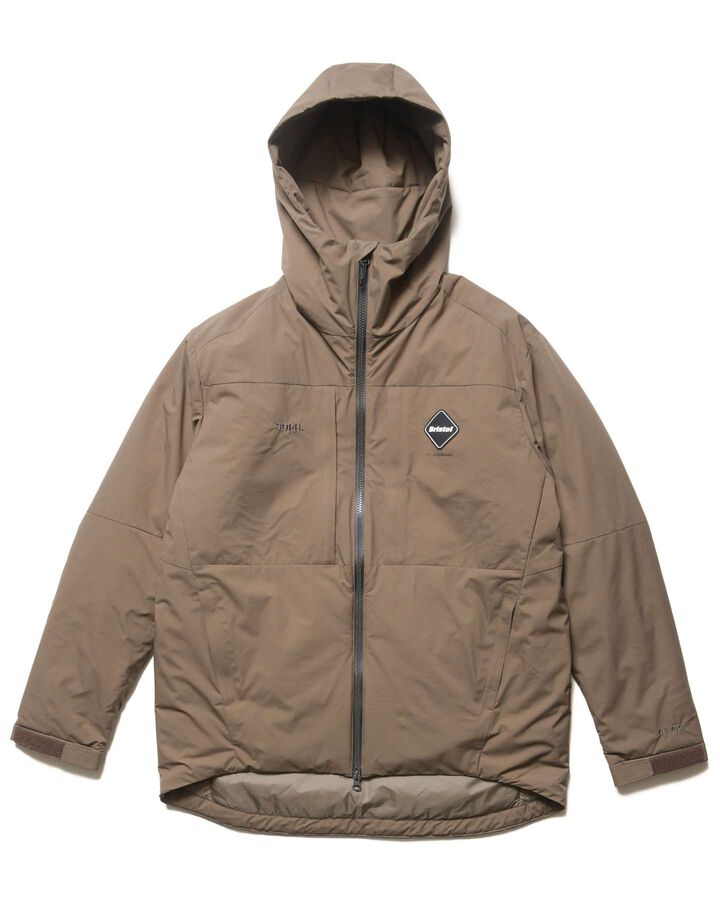 INSULATION HOODED JACKET,MOCHA, medium