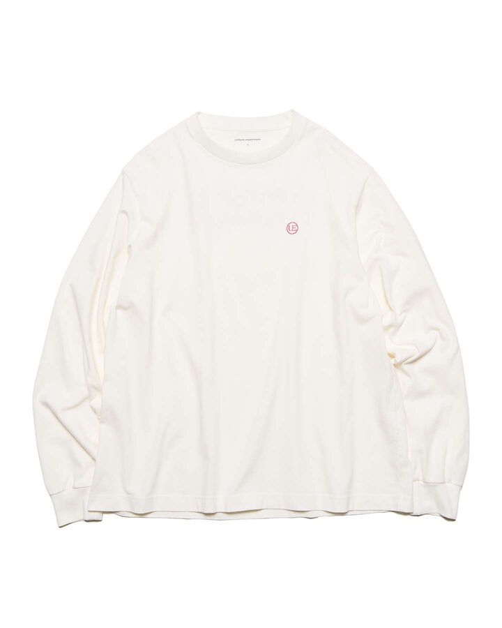 GRADATION LOGO L/S TEE,WHITE, medium