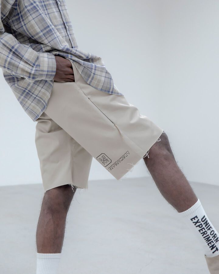 CUT OFF SHORTS,BEIGE, medium image number 4