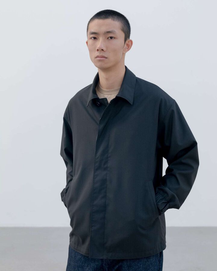 STRETCH WOOL FLY FRONT BLOUSON,A, medium image number 6